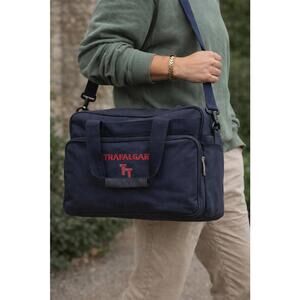 Trafalgar Navy Blue Travel Bag with Adjustable Shoulder Strap